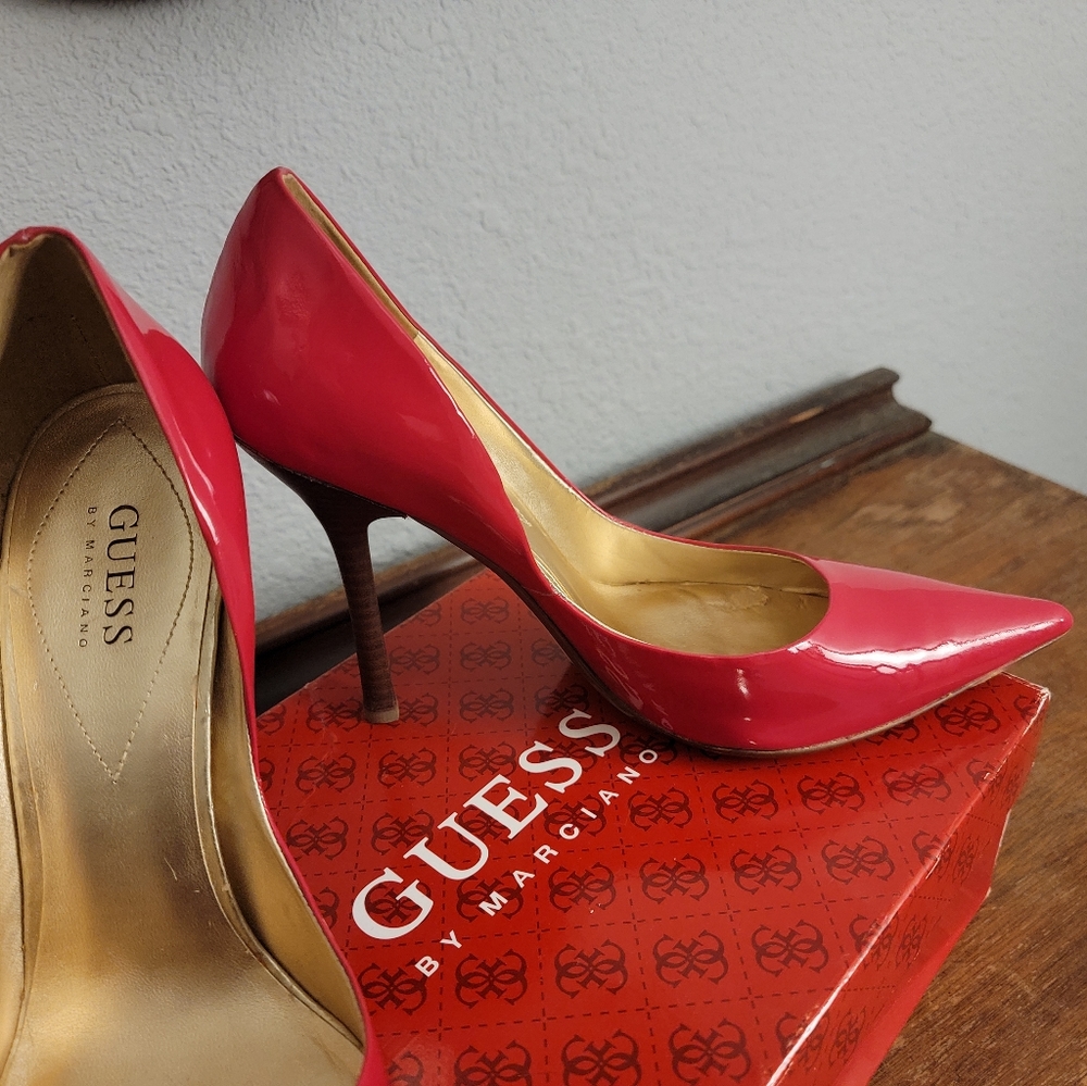 Red Patent Heels by Guess by Marciano Size 10